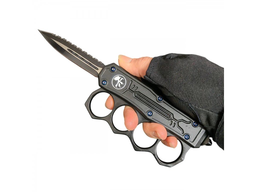 Кастет-нож Microtech с серрейторным лезвием